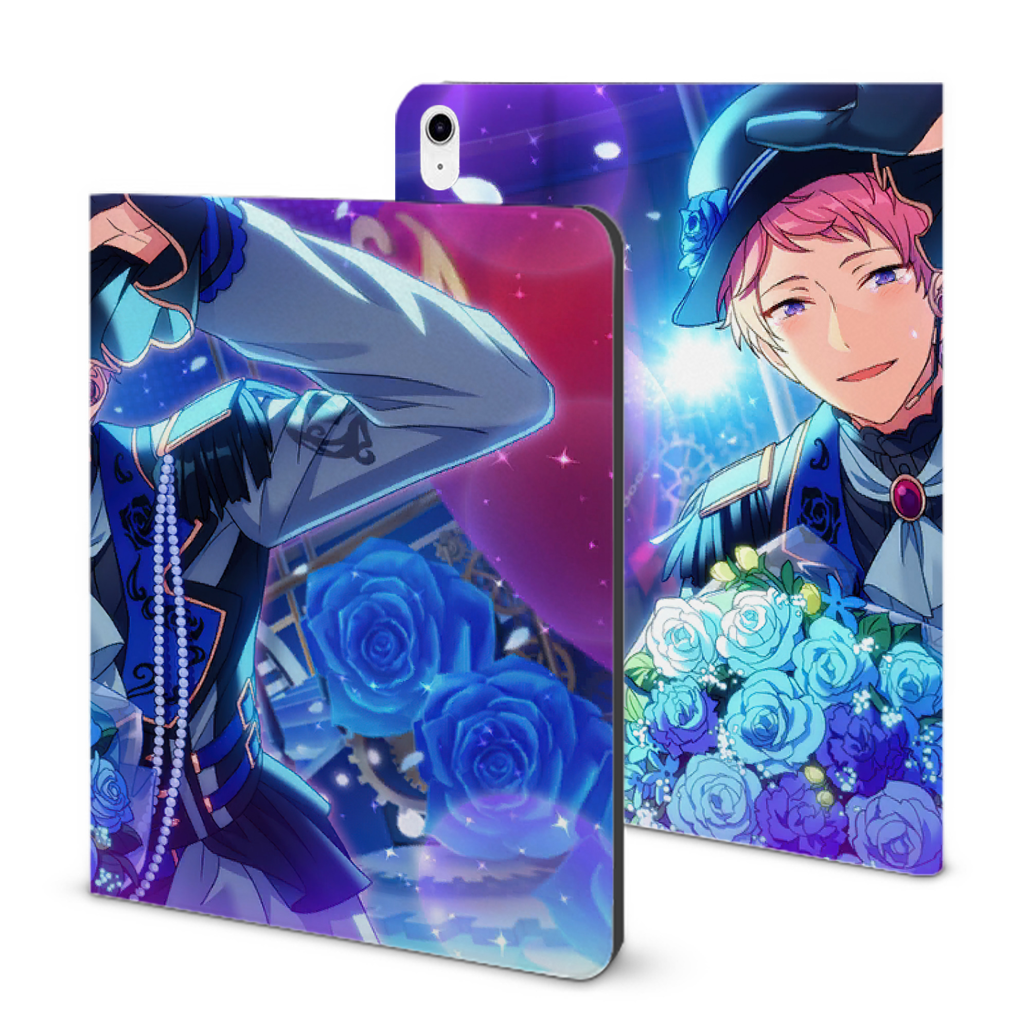 （画像用） あんさんぶるスターズ! Ensemble Stars IPad ケース ブック型 PUレザー TPU 耐衝撃 軽量 薄型 ペン収納なし 全面保護 IPad 各モデル対応